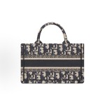 DIOR迪奥 BookTote 印花 刺绣 ⼿提包 迷你 ⼥款 蓝色拼米色